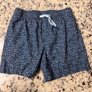 Boys Southern tide   Navy Wave-Print Swim Trunks